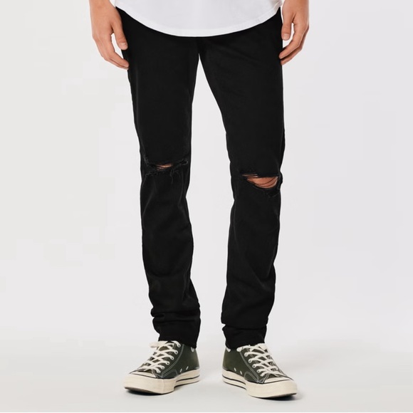 Hollister Other - Hollister skinny black ripped jeans